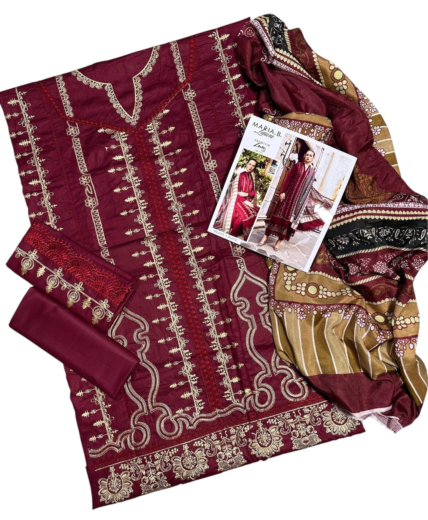 Heavy Embroidered Lawn 3pc