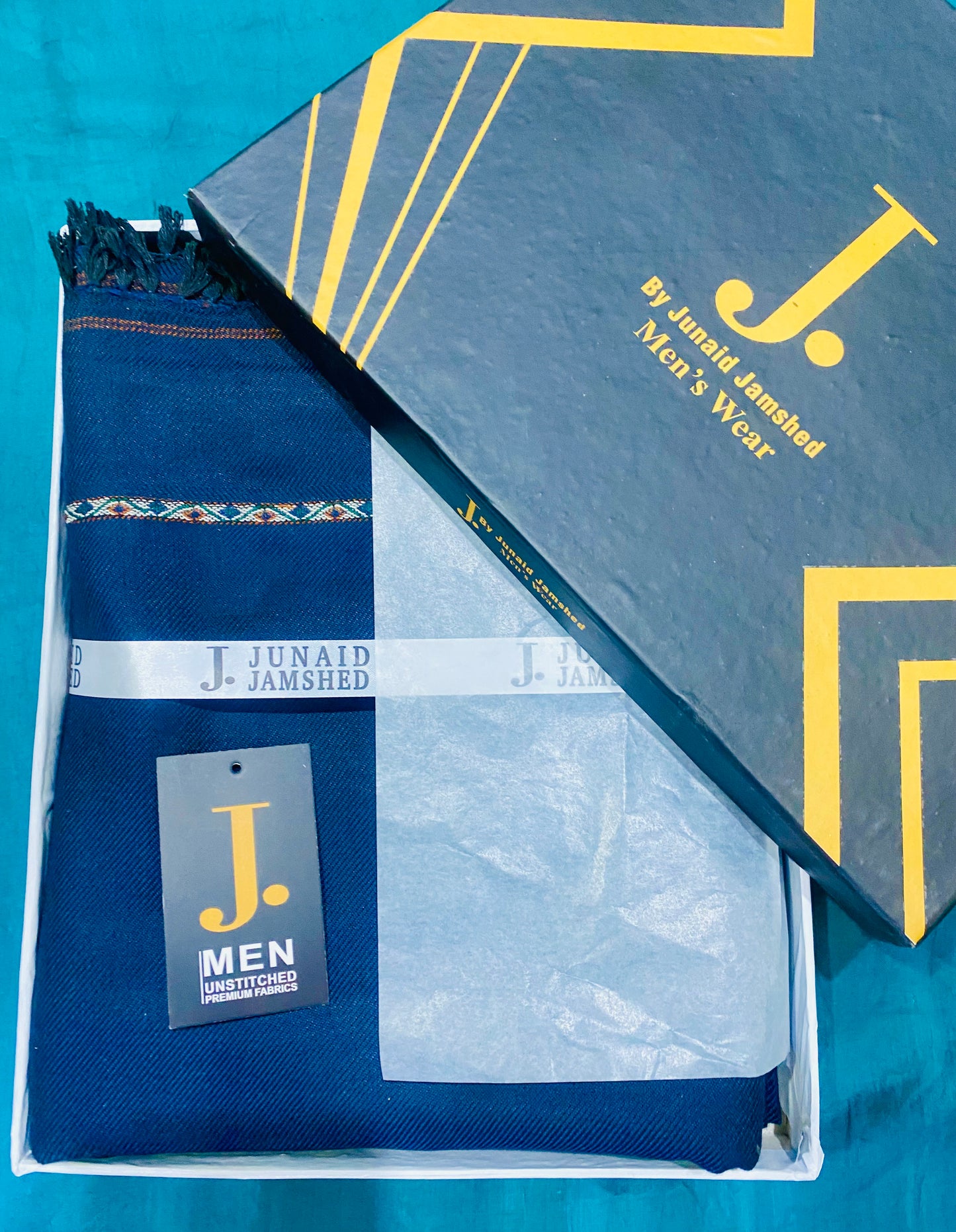 J.MENS SHAWL BLUE WITH FREE GIFT BOX & DELIVERY