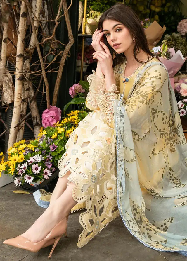 Heavy Embroidered Lawn 3pc