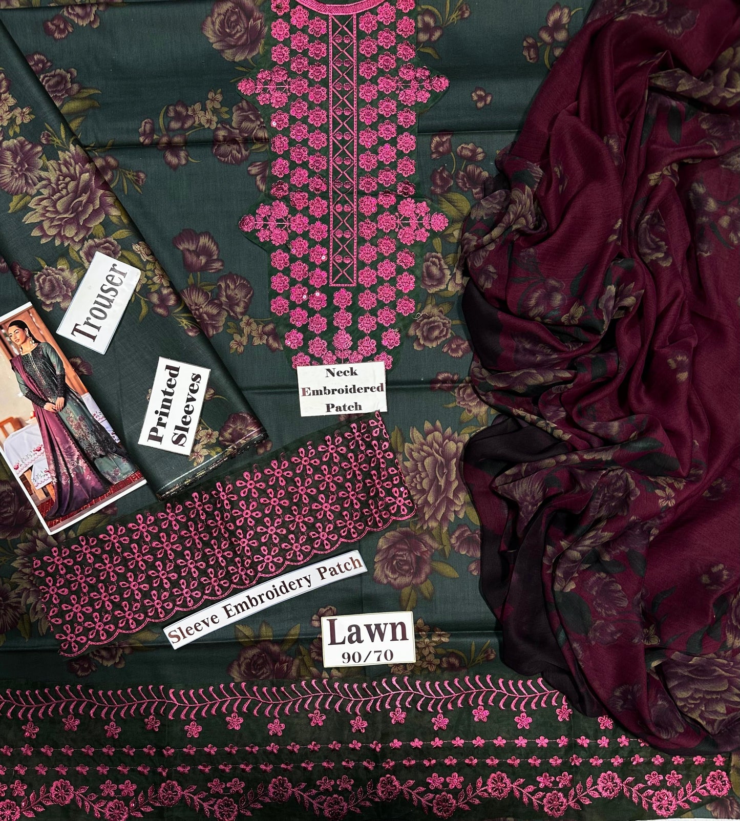 IZNIK | MULTI DIGITAL PRINTED EMBROIDERED LAWN COLLECTION 25' | UNSTITCHED 3-PIECE SUIT | SL-08