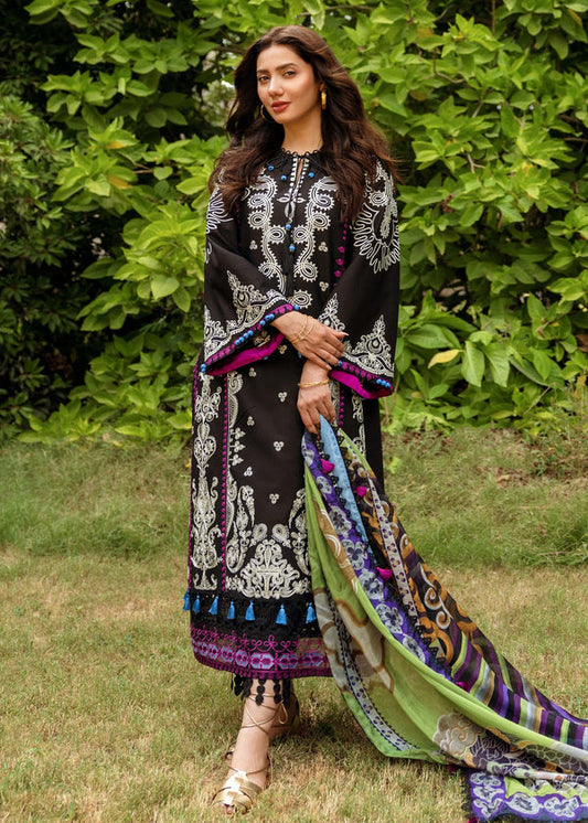 Heavy Embroidered Lawn 3pc