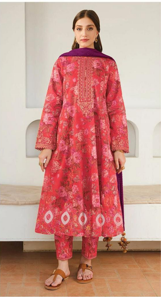 BAROQUE LINEN DAMAN LEASERKARI 3pc