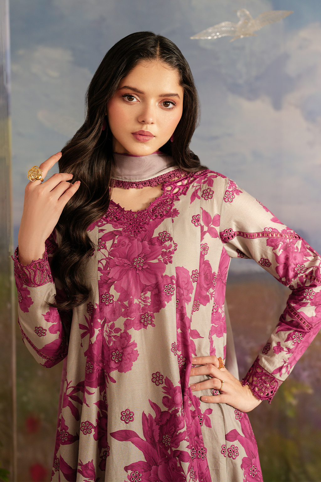 Iznik Lawn Embroidered Print 3pc SL-3276