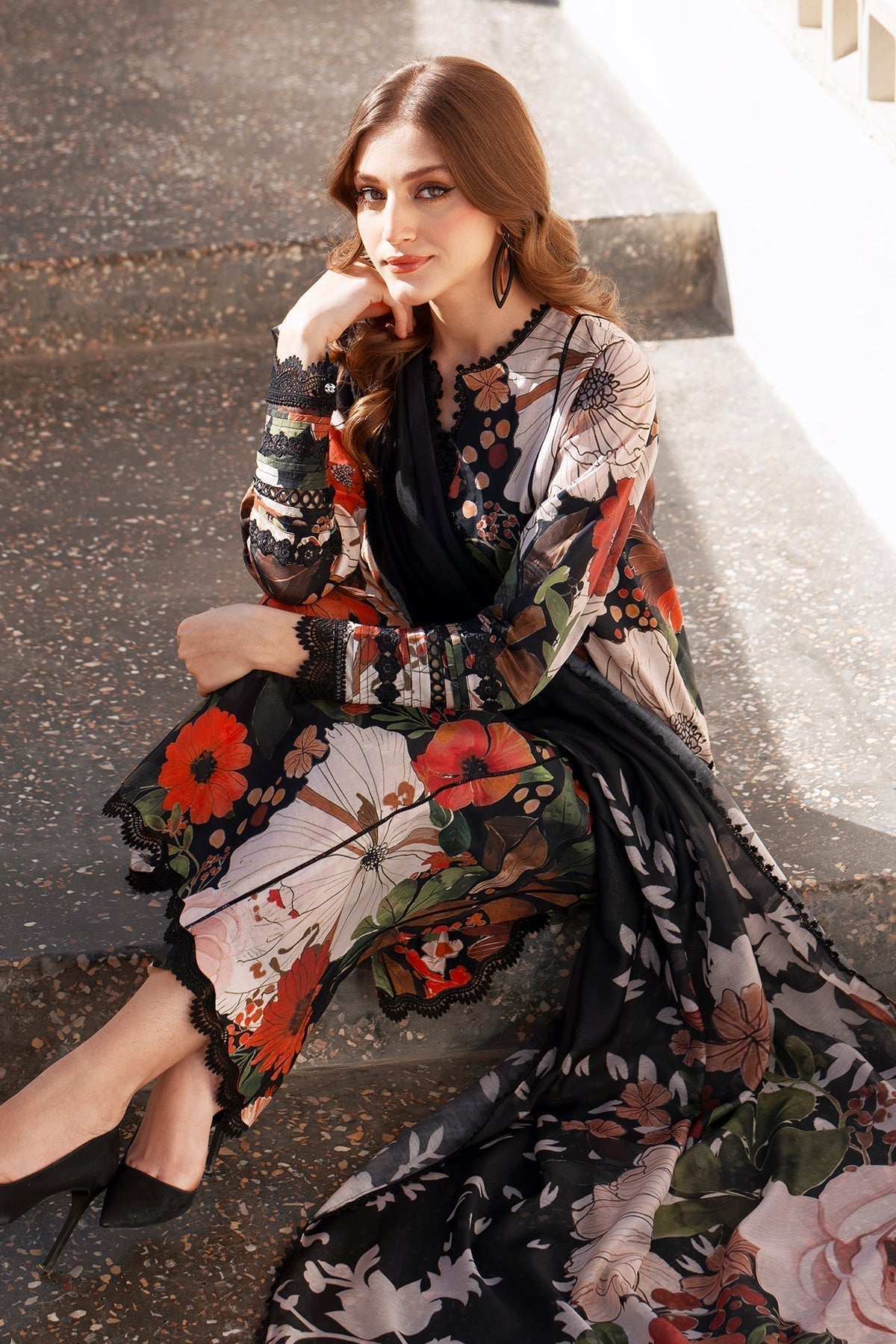 Baroque Print Embroidered Lawn 3pc SL-3601