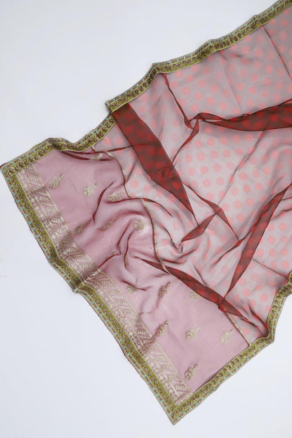 MARIA B - UNSTICHED ORGANZA EMBROIDERED PARTY WEAR UNSTICHED DRESS (SL-284)