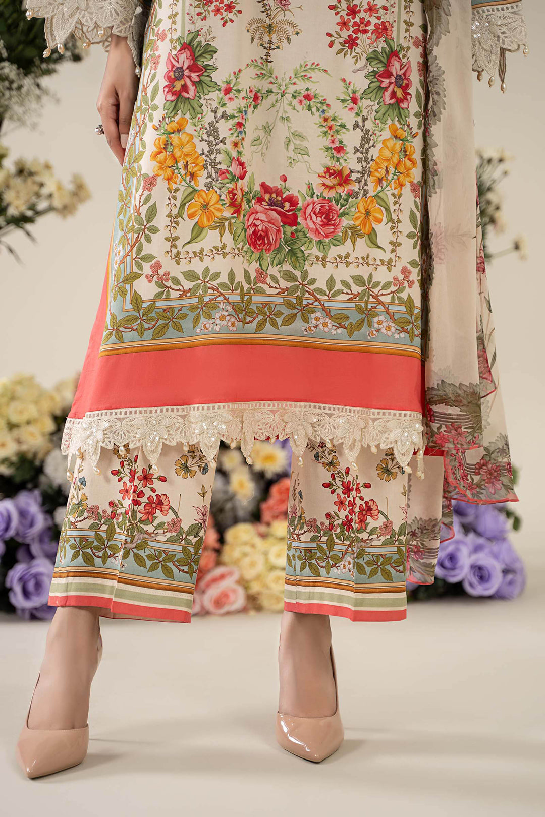 MARIA B PRINT EMBROIDERED LAWN 3pc SL-2605A