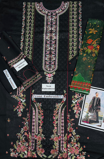 Heavy Embroidered Lawn 3pc