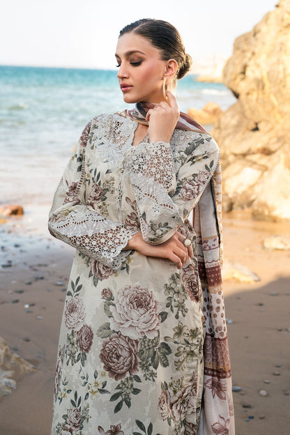 Baroque Print Embroidered Lawn 3pc SL-6320