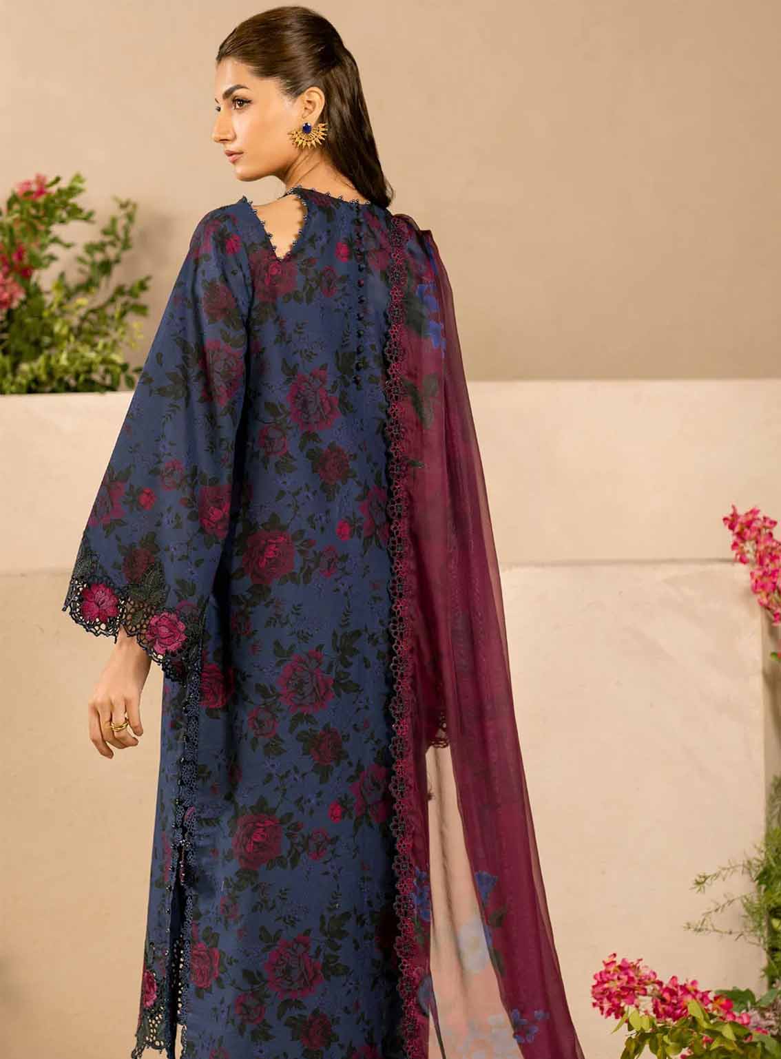 IZNIK PRINT LAWN EMBROIDERED 3pc SL-2512