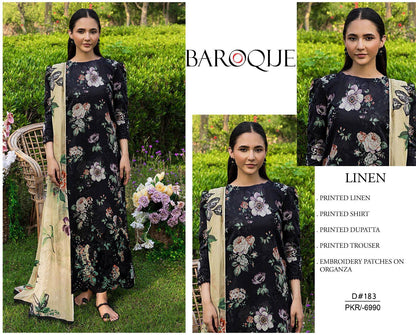 BAROQUE DAMAN LASERKARI LINEN 3pc