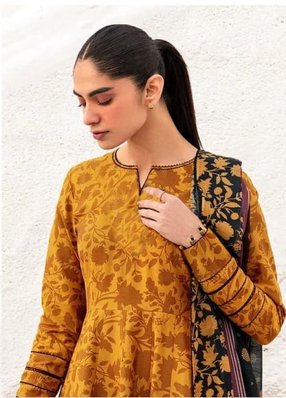 JAZMINE LUXE DAMAN BORING PRINTED-EMBROIDERED UNSTICHED LINEN 3PC (SL-6991)