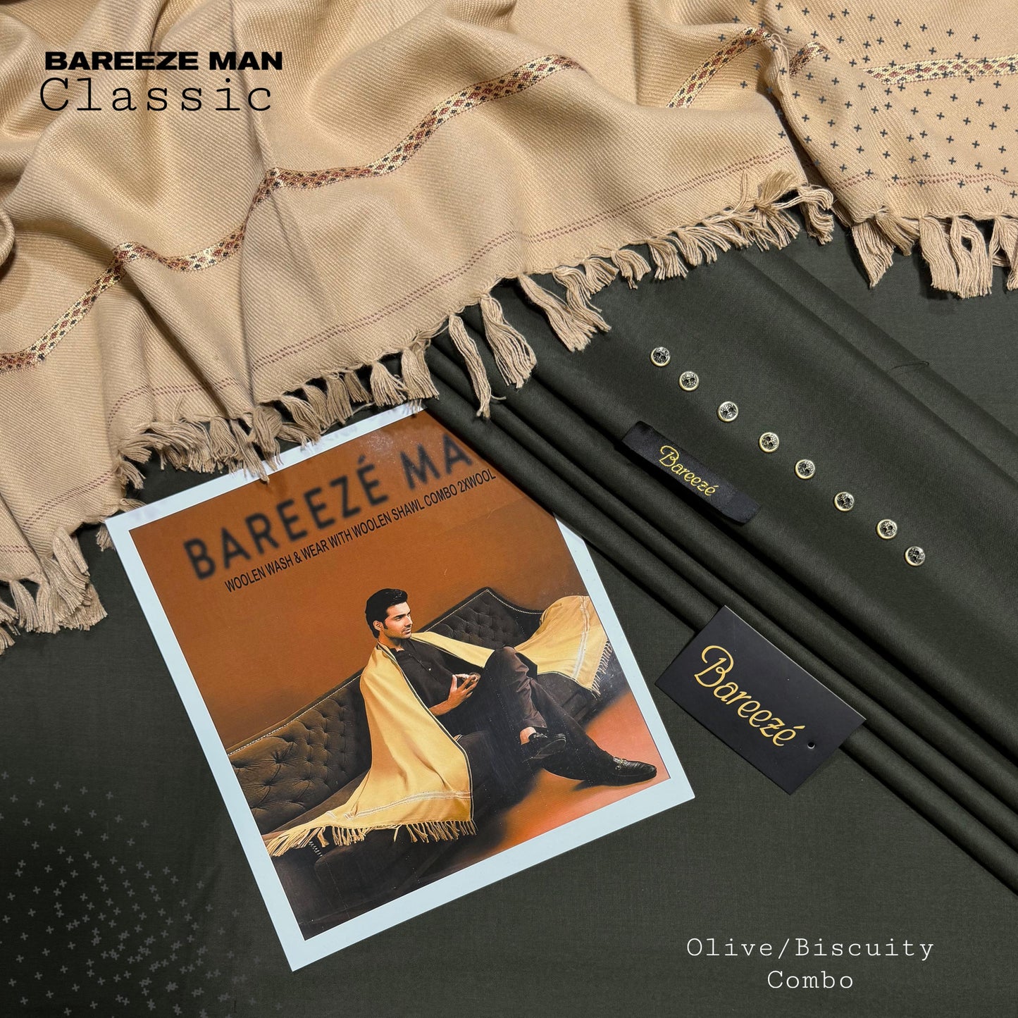 BAREEZE MENS SUITE WITH GIFTED SHAWL