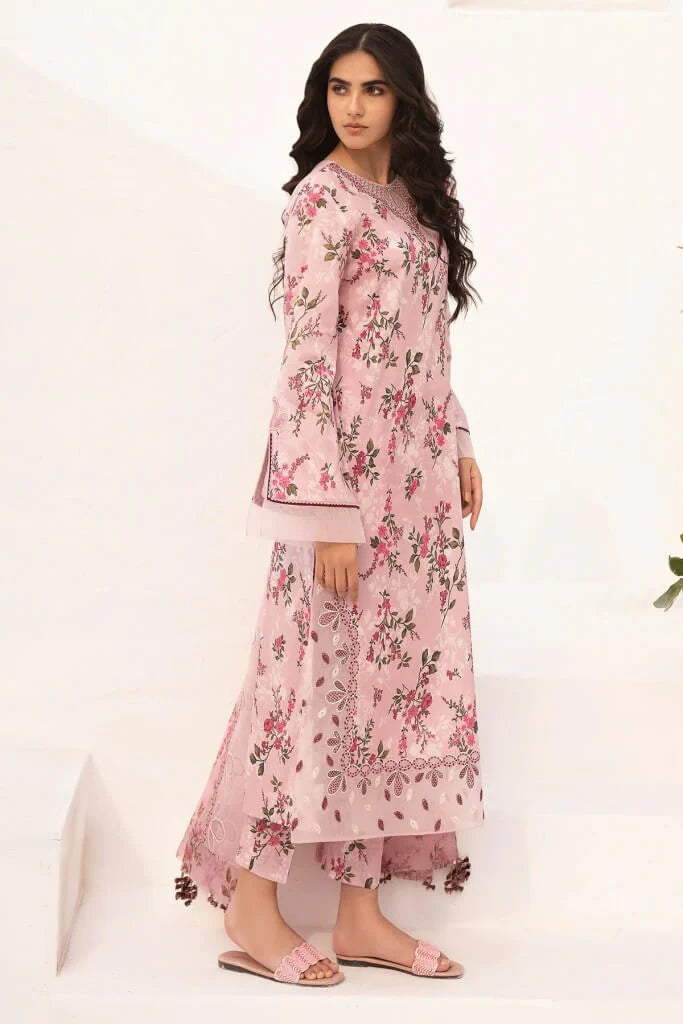 Baroque Embroidered Printed Lawn 3pc (SL-931)
