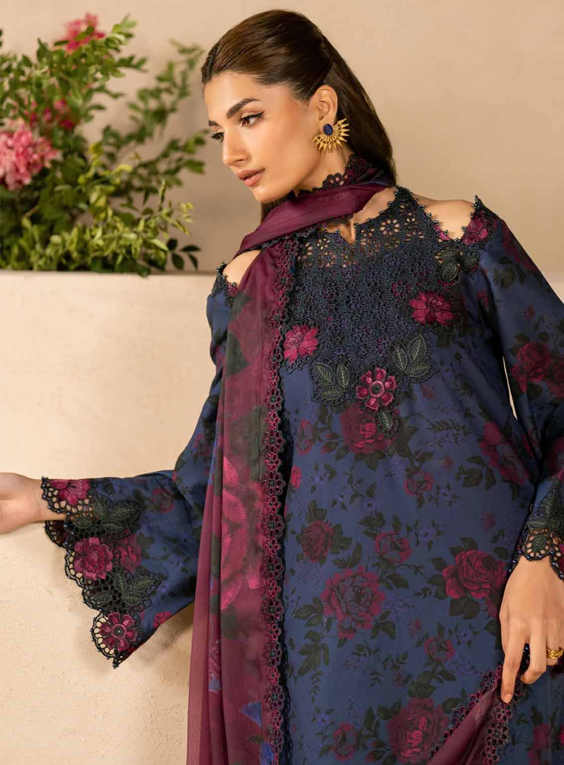 IZNIK PRINT LAWN EMBROIDERED 3pc SL-2512