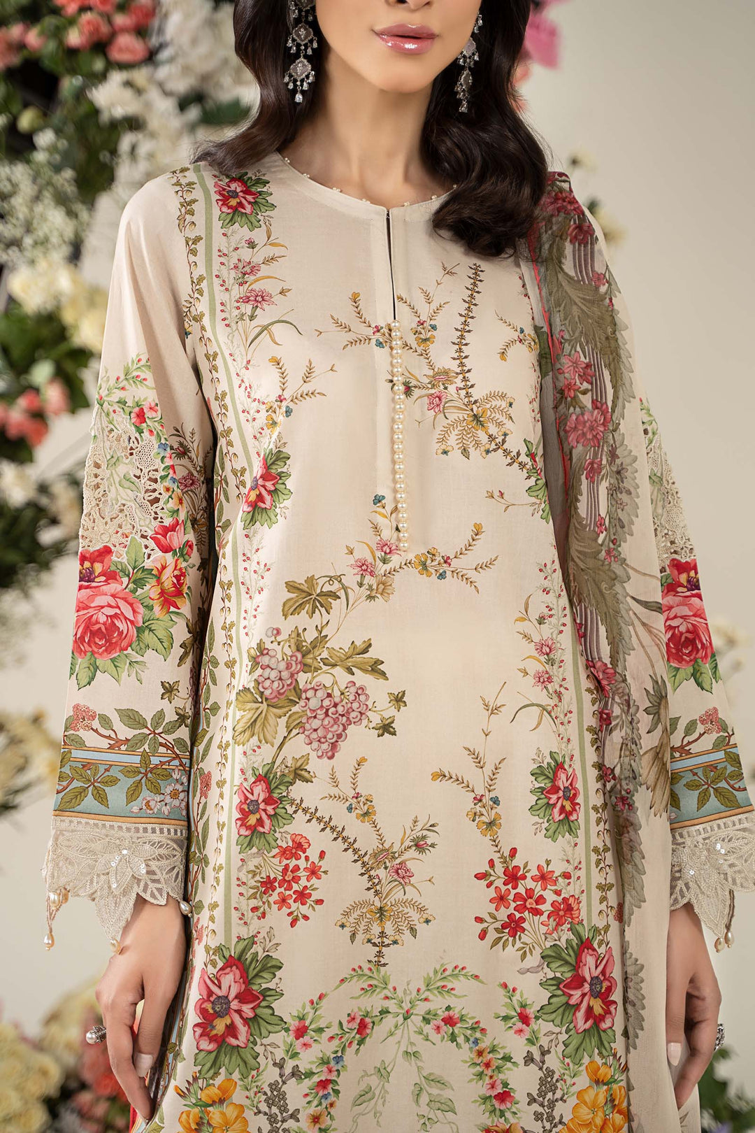 MARIA B PRINT EMBROIDERED LAWN 3pc SL-2605A