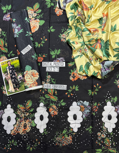 BAROQUE DAMAN LASERKARI LINEN 3pc