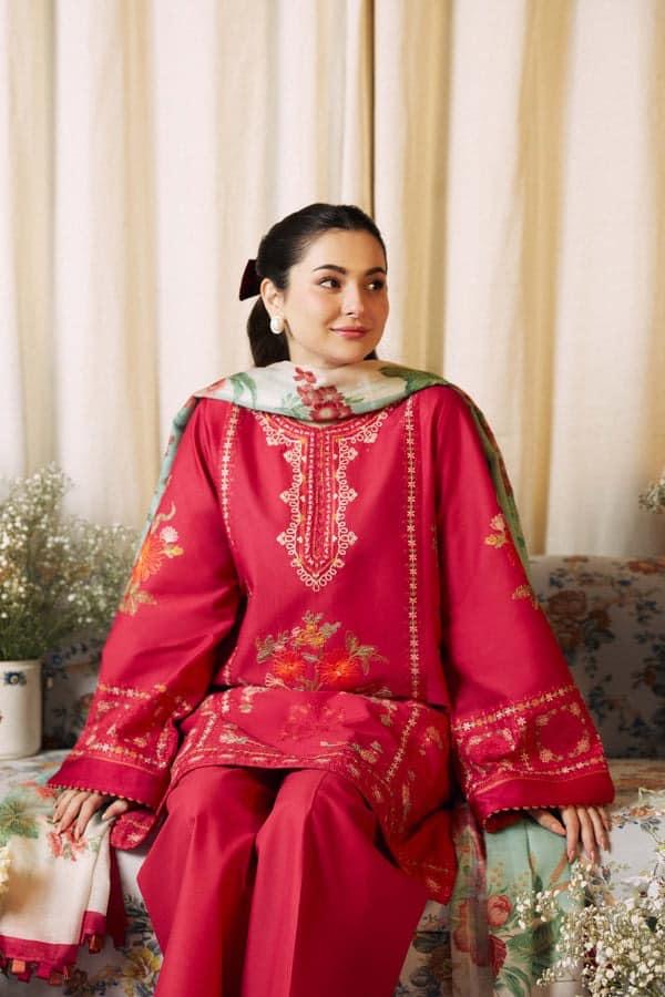 Heavy Embroidered Lawn 3pc