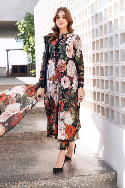 Baroque Print Embroidered Lawn 3pc SL-3601