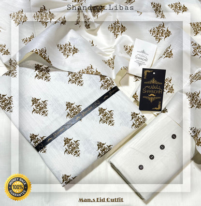 Kurta Trouser Off white (Motif)