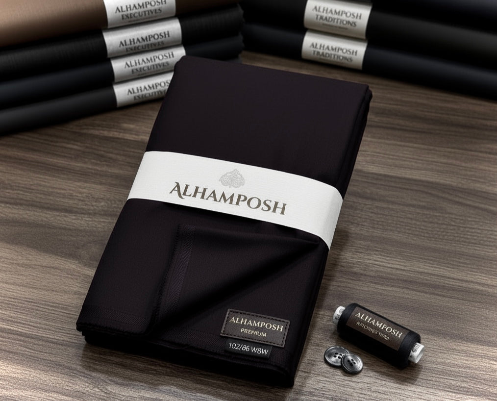 UNSTICHED MENS PREMIUM SUITE ALHAMPOSH SP (WINE)