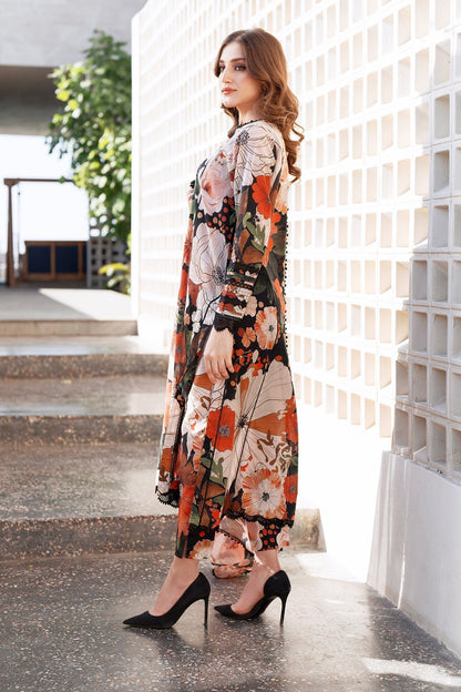 Baroque Print Embroidered Lawn 3pc SL-3601