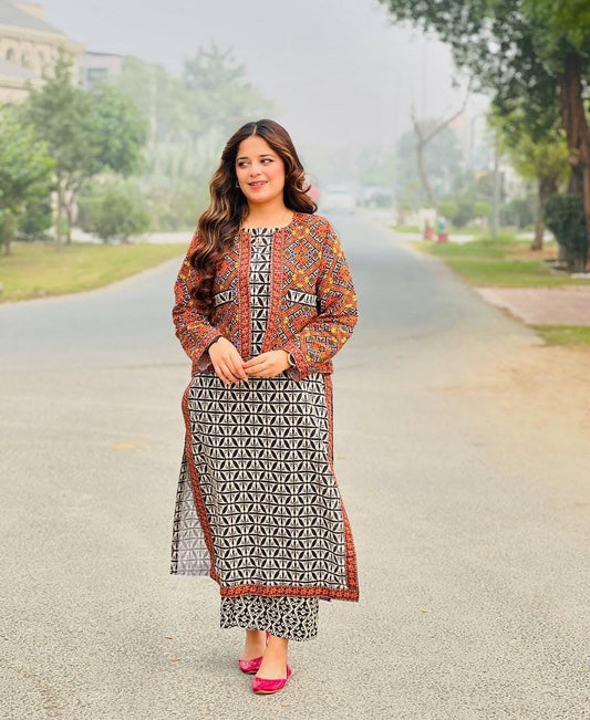USWA ZIA PRINTED SWISS LAWN 3pc