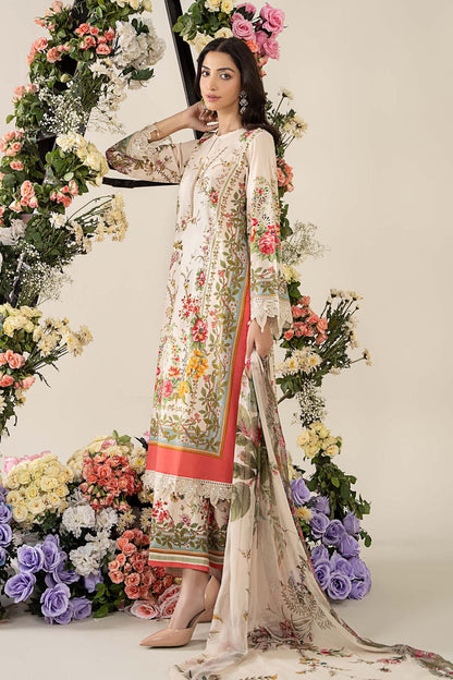 MARIA B PRINT EMBROIDERED LAWN 3pc SL-2605A