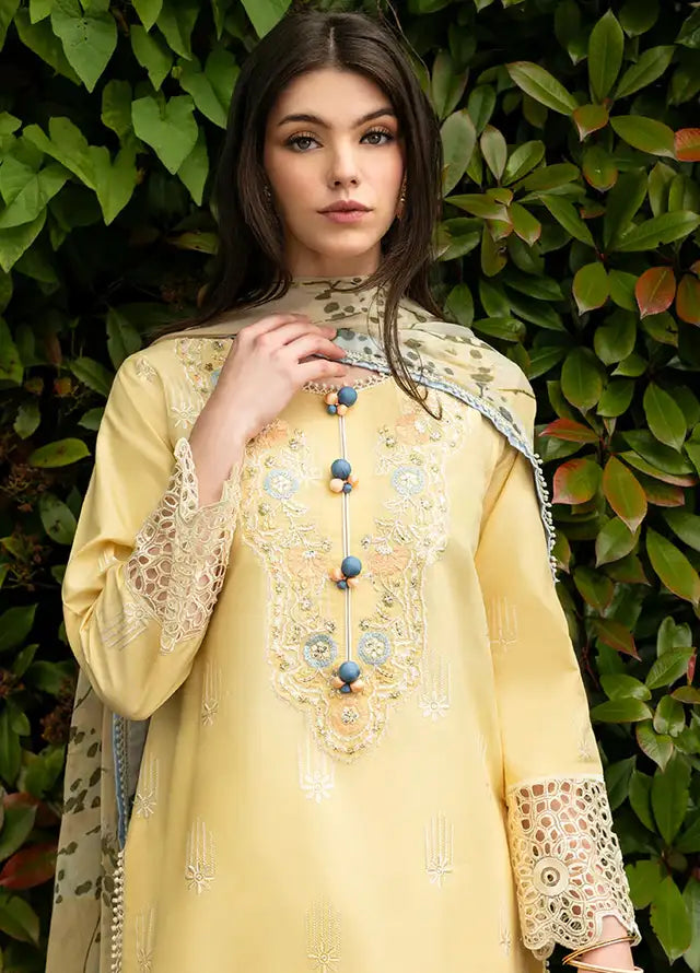 Heavy Embroidered Lawn 3pc