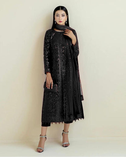 BAROQUE - PARTY WEAR DRESS UNSTICHED FORMAL WEAR (SL-385)