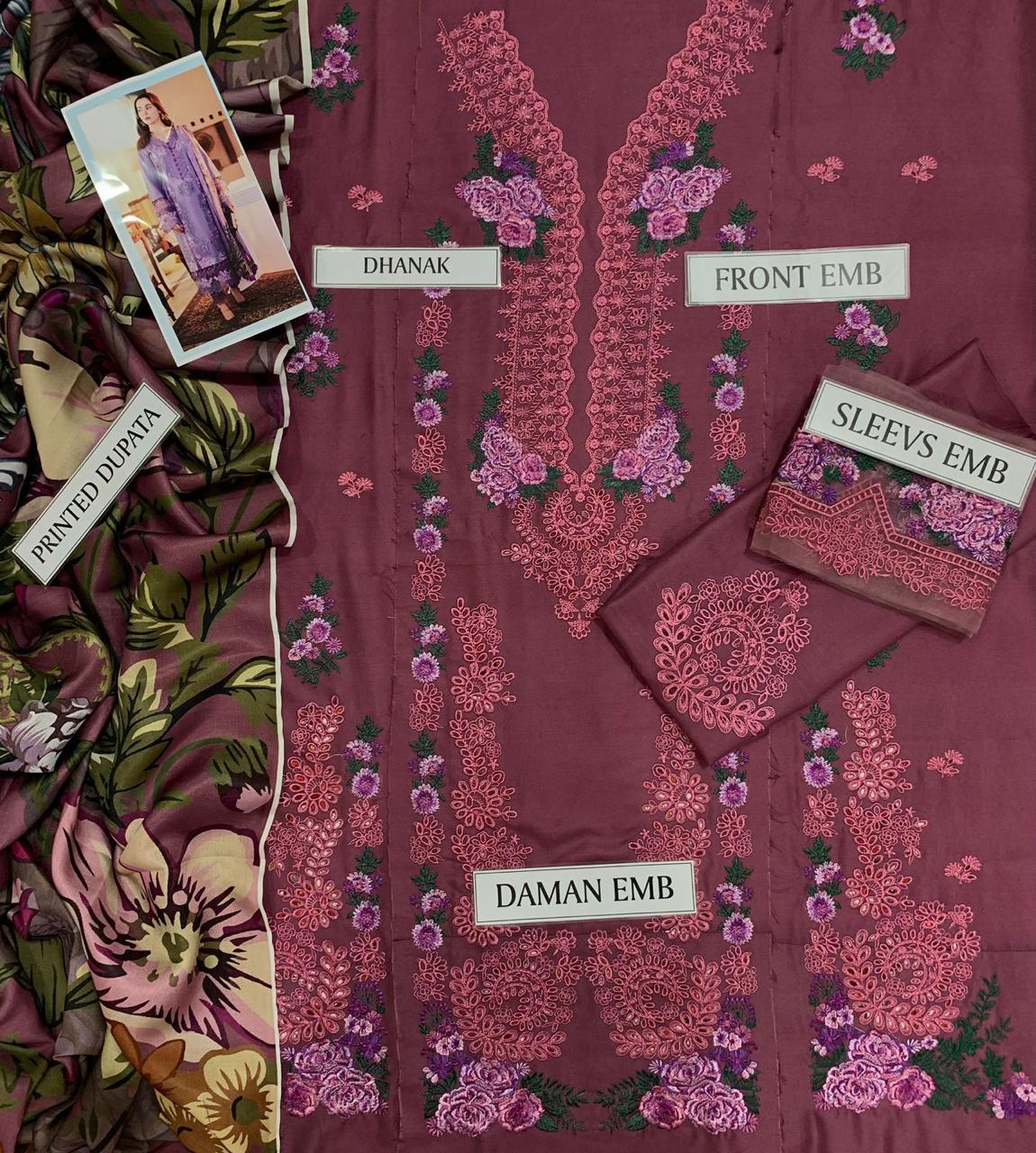 JADE DHANAK FULL EMBROIDERED 3pc suite