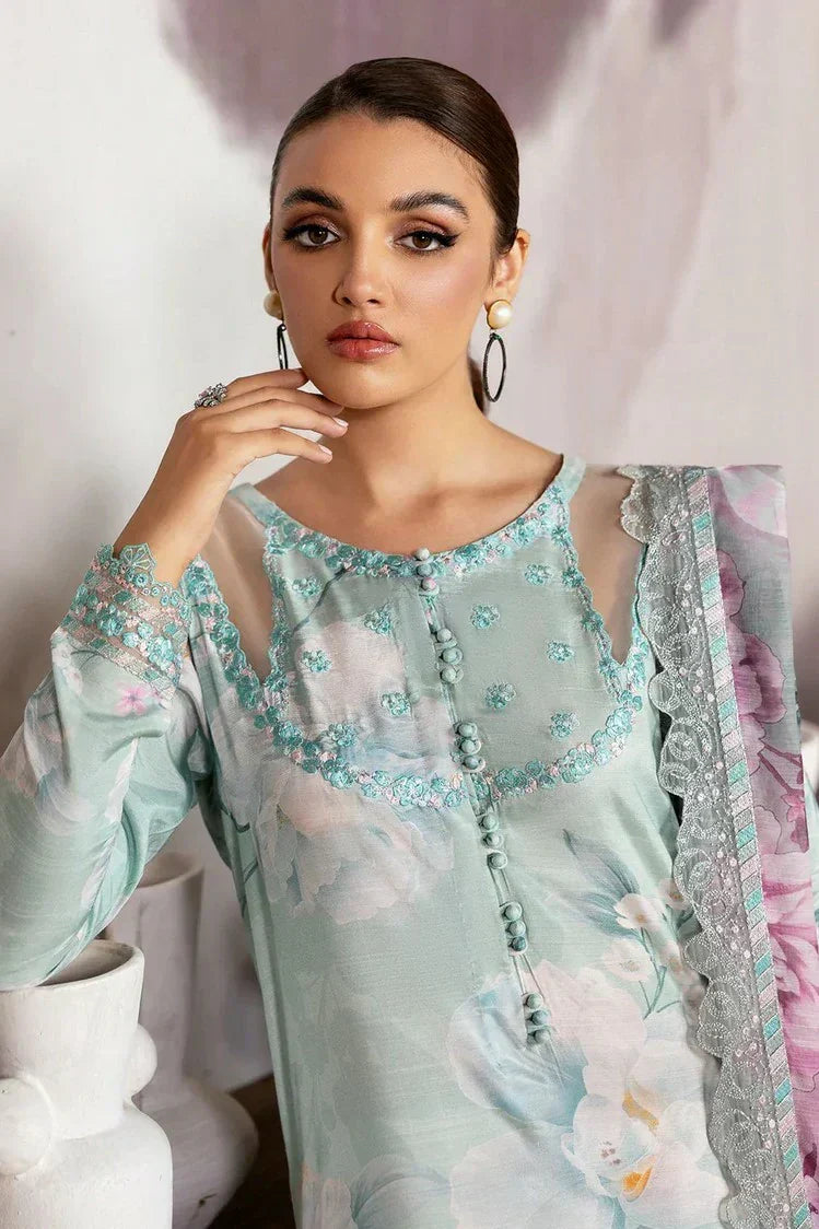 BAROQUE-FEROZY BLOOM-PRINTED EMBROIDERED LAWN 3PC (SL1655)