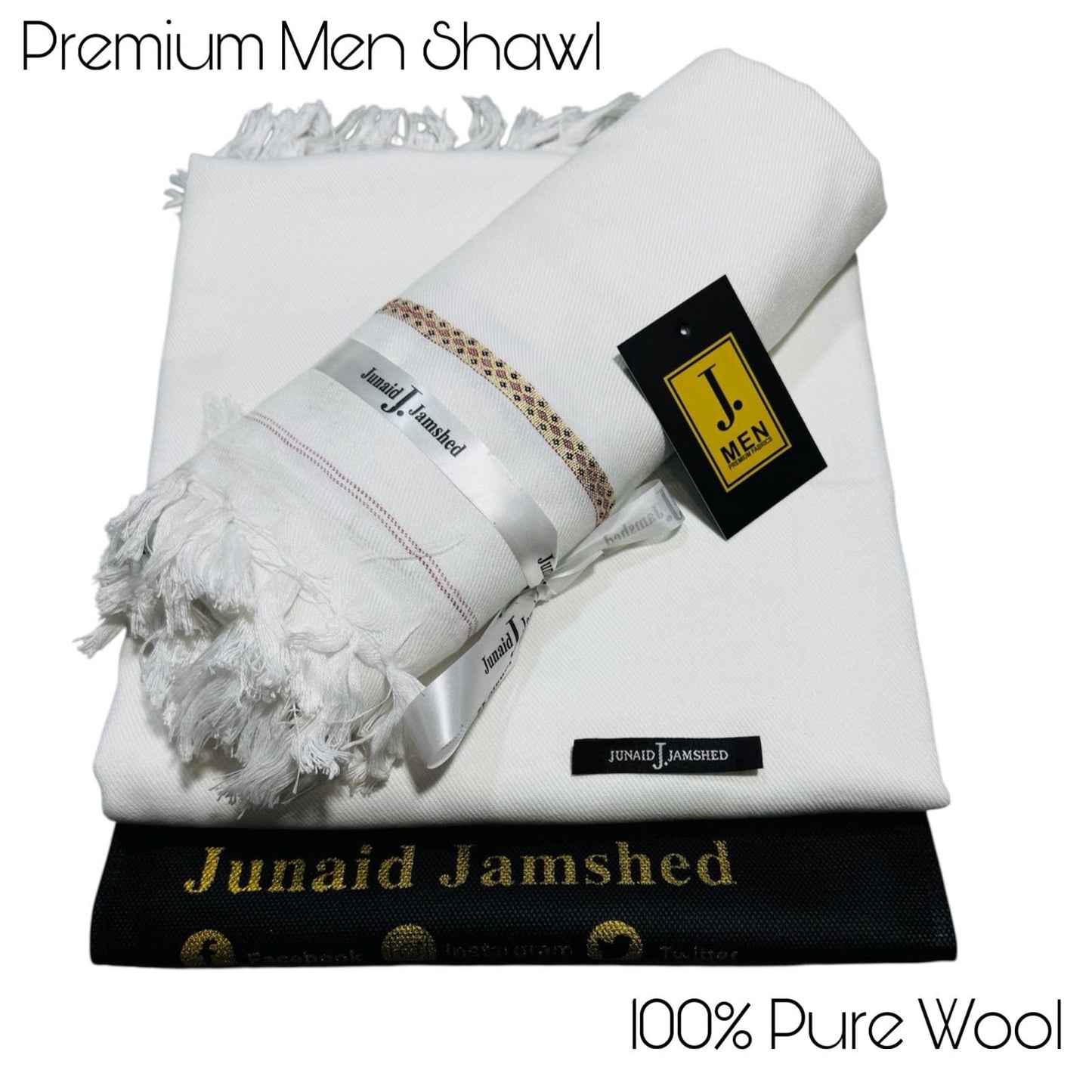 J. Men’s Shawl Off White (3802)