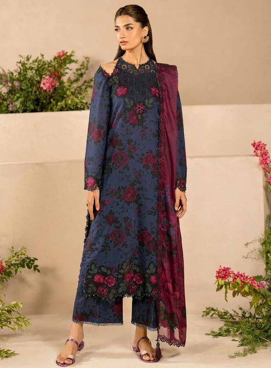 IZNIK PRINT LAWN EMBROIDERED 3pc SL-2512