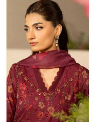 IZNIK LUXE DAMAN LASER KARI LINEN UNSTICHED 3PC (SL-4287)