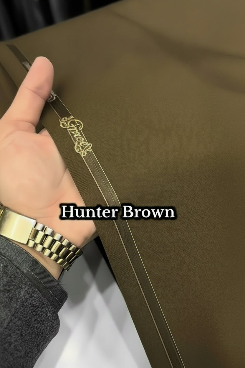 GRACE MENS UNSTICHED SUITE (HUNTER BROWN)