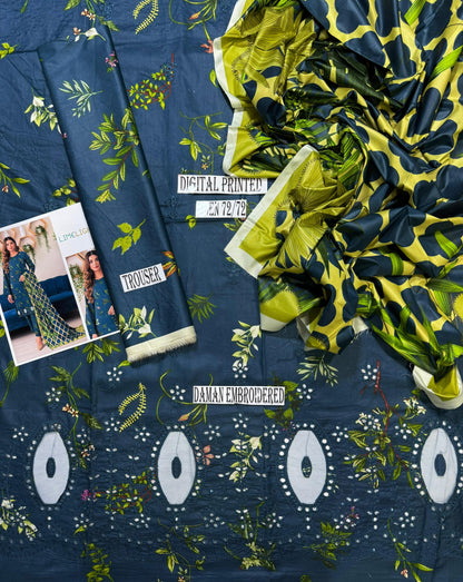 LIMELIGHT DAMAN EMBROIDERED  LINEN 3PC