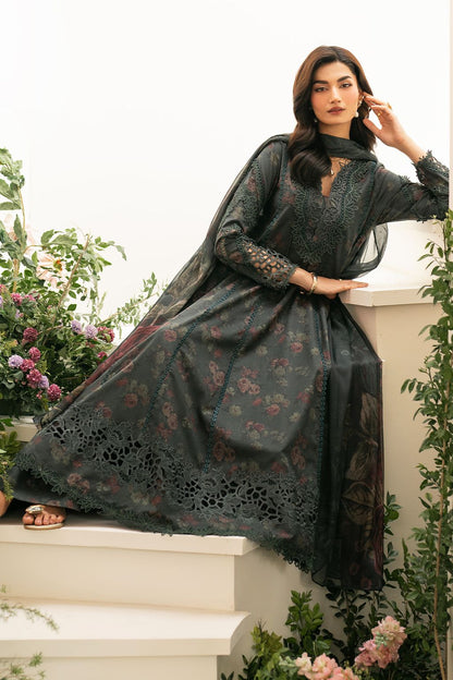 Iznik-Printed Embroidered Lawn Unstiched 3pc (WA-1839)