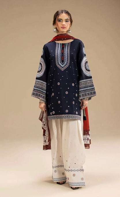 JAZMINE-DHANAK HEAVY EMBROIDERED UNSTICHED 3PC (AP-608)