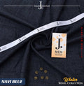 ALHAMPOSH J. Men's Unstitched Wool Suit in Navi Blue