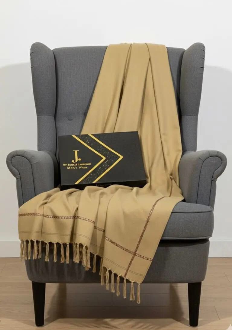 J.MENS SHAWL Beige