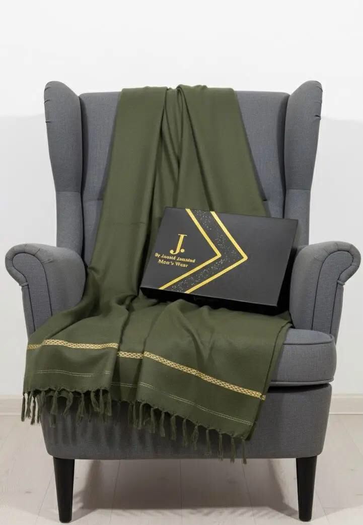 J.MENS SHAWL Olive Green