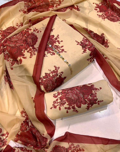 Baroque Swiss Lawn 3pc Printed (2398)