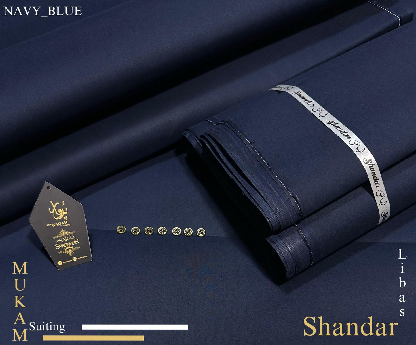 Mukam Suiting By Shandar Libas (navy blue)