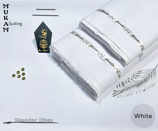 Mukam Suiting By Shandar Libas (White)