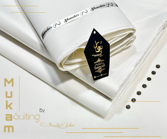Mukam Suiting By Shandar Libas (Off-White)